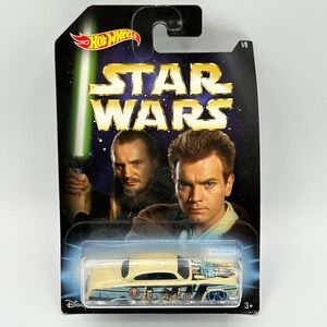 Hot Wheels 2017 Mattel Star Wars Qui-Gon Jinn Obi-Wan Kenobi Vehicle 1/8 Car NEW